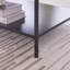 Footstool with Wooden Open Storage Shelf-1900434550