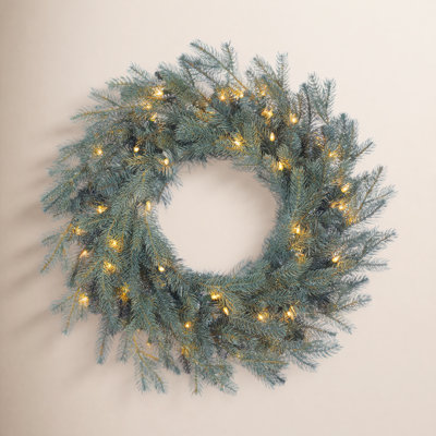 24" Pre-Lit Wreath