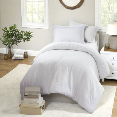 Modern 2-piece Bedding Set, Durable Polyester Twin/twin Xl With Woven Striped Design, Ideal For Stylish Bedrooms