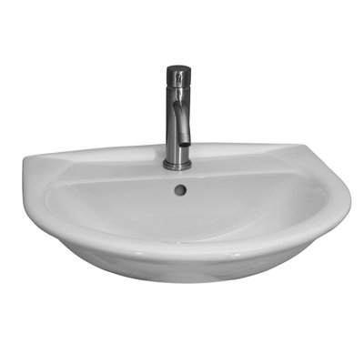 Barclay Karla 505 16'' White Vitreous China U-Shaped Bathroom Sink with Overflow