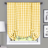 Tejeda Plaid Tie-Up 42'' W Window Valance