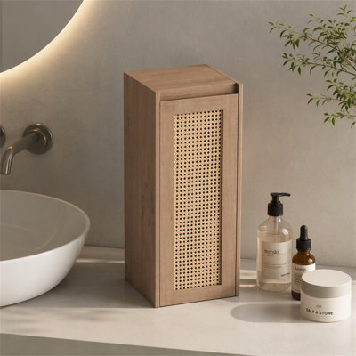 Armoire de salle de bain 12 po avec portes à fermeture douce et fixation flottante pour espaces compacts