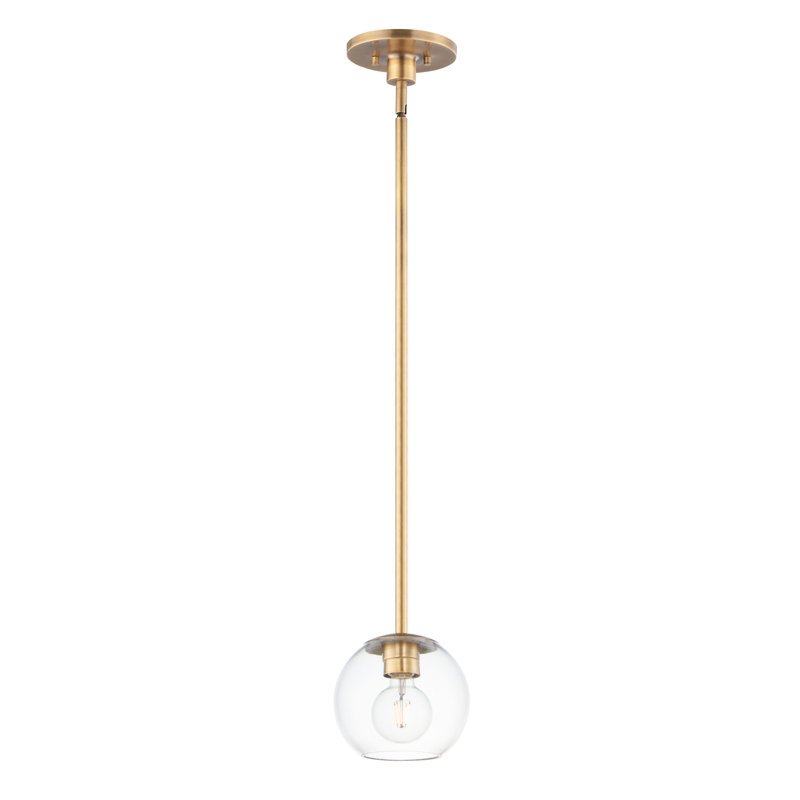 1 - Light Single Pendant, 8" H x 7" W x  7" D