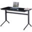 Venetia Glass Top Metal Base Writing Desk-37190079