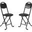 2 tabourets pliants légers avec rembourrage pour un repos détendu, de grands rassemblements intérieurs et extérieurs - Fabrication en métal, pieds en forme de X, revêtement en caoutchouc facile à ranger, aucun assemblage requis, poids de 200 lb-2024188701