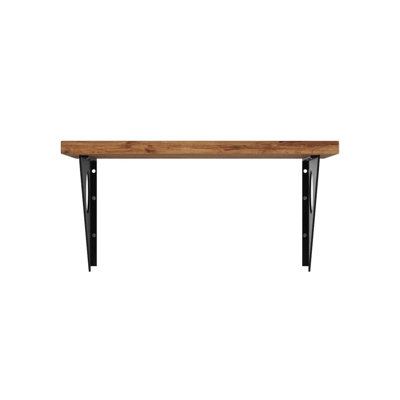Industrial Rustic Wall-Mounted Table - Pine Wood Dining Desk