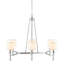 Lustre 6 lumières avec abat-jours cylindriques en tissu Voir ci-dessous