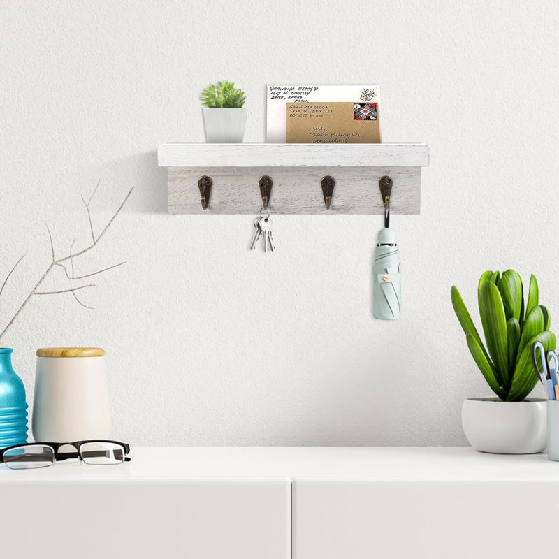 Patoma Manufactured Wood Wall Organizer, White