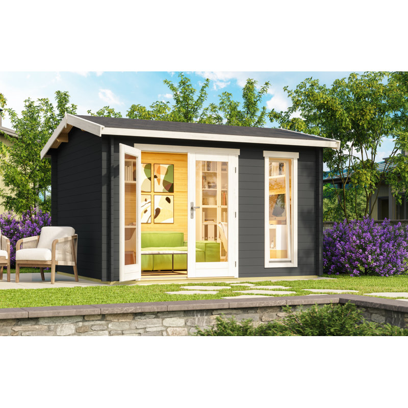 Technoflex Chic-Sheds Banff 1 Solid Wood Garden Shed 13-Ft X11.5 -Ft With 1 Double Door And 1 Window