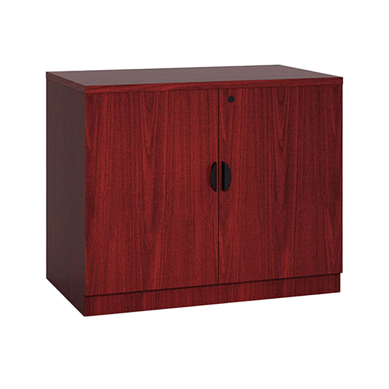 Doe Office Storage Cabinet With 2 Doors, Mahogany Red, 31 Inch Wide