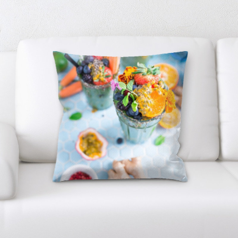 Food Microsuede Throw Pillow