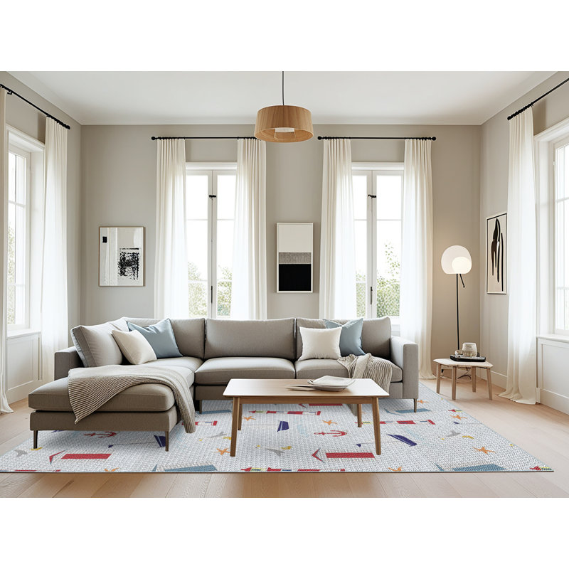 Tapis décoratif gris Giraldo, Rectangle 8 pi x 12 pi