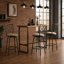 Ensemble de 3 tabourets de bar pivotants convertibles avec assises en microfibre moelleuse et hauteur réglable