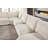 Upholstered Two-color Chenille 7-piece Large Corner Sectional, Slope-Armrest & Curved Chaise-1602861454
