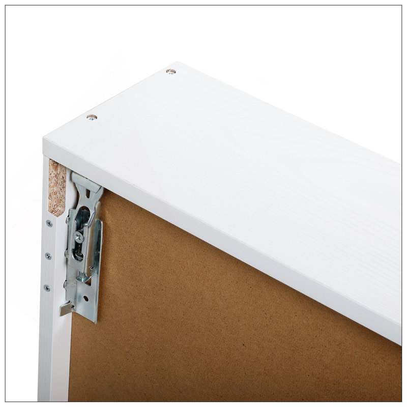 Armoire de bureau murale pliante, Blanc, H 6,3 po x l 32,2 po x P 23,6 po