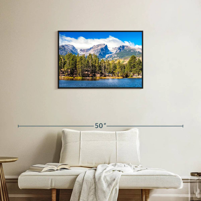 Rocky Mountain, Colorado, Cadre flottant noir, 31 po x 21 po