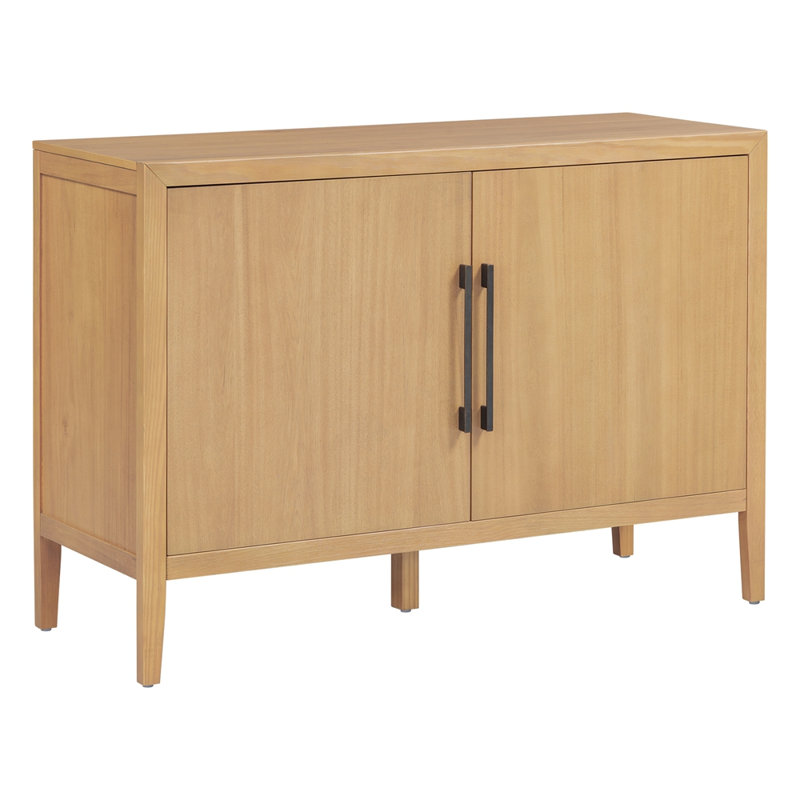 47.25-Inch Farmhouse Sideboard with Pine Veneer and 2 Doors, Natural