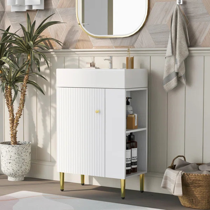 Ensemble de meuble-lavabo simple 22 po Lavard, Blanc