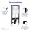 Système de transport de réservoir de toilette encastré mural Vermont avec plaque de chasse double 0,8 / 1,6 GPF