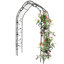 Arche de jardin en treillis noir - traitement rouille, l 96,38 po Haut, pour la décoration extérieure en métal facile d'entretien, 15,77 de large,
