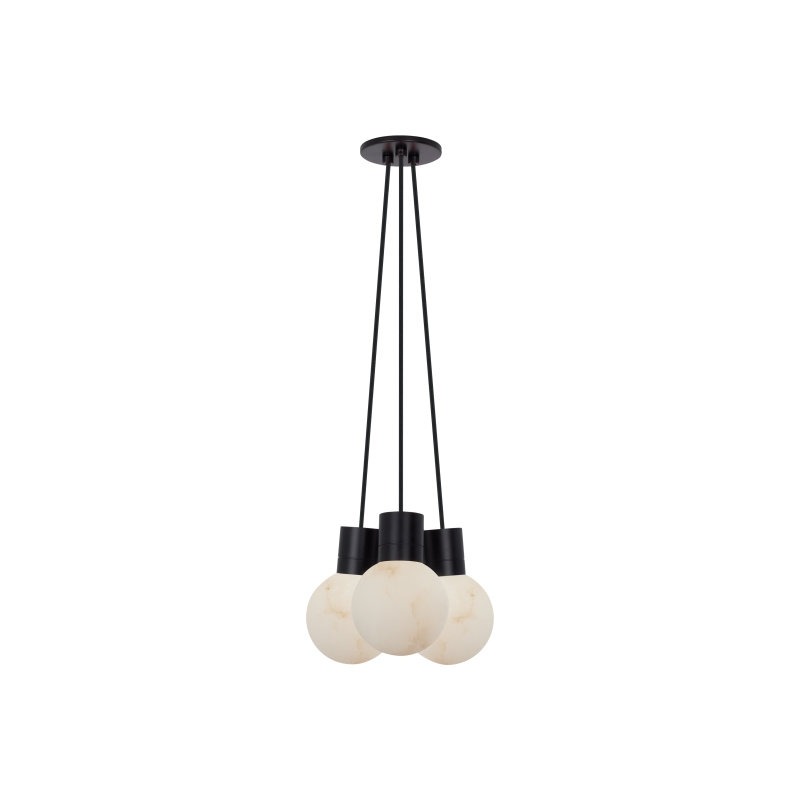 Mina LED Pendant, Black, 152" H x 7.6" W x 9" D, 3