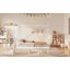 Lit simple en bois avec clôture-569261452