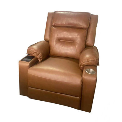 Fauteuil inclinable large en similicuir respirant