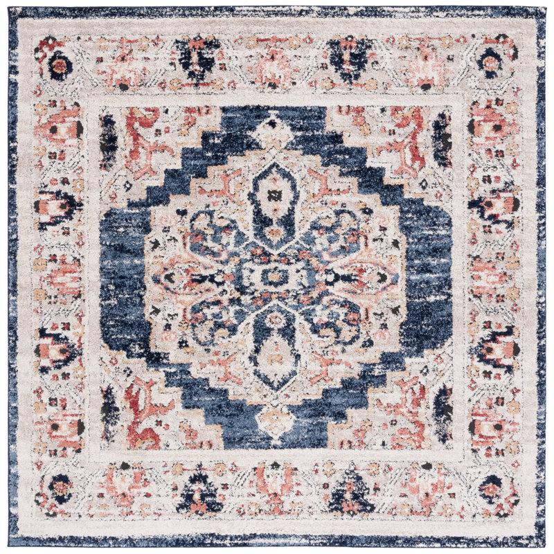 Luna Performance Oriental Rug, Square 6'7"