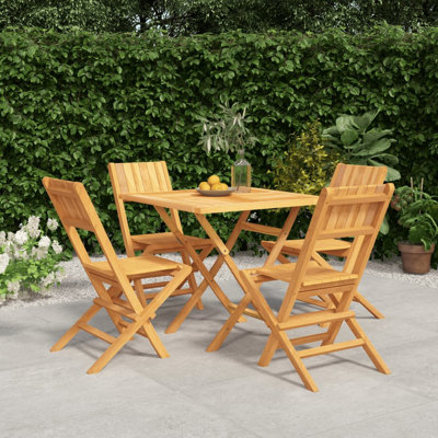 Whitingham 4 - Person Teak Patio Dining Set with Square Table