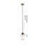 Luminaire suspendu 1 lumière avec abat-jour en verre transparent
