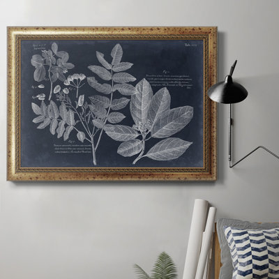 «Foliage On Navy V», reproduction d'art sur toile