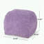Pouf carré en microfibre chenille couleur lavande-245810739