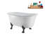 Baignoire de trempage sur pieds en acrylique 57 "avec drain, pattes et plateau en bambou 57" Streamline-83636134-83636140