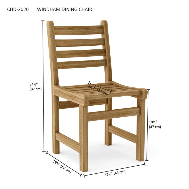 Eunice Outdoor Teak Dining Side Chair