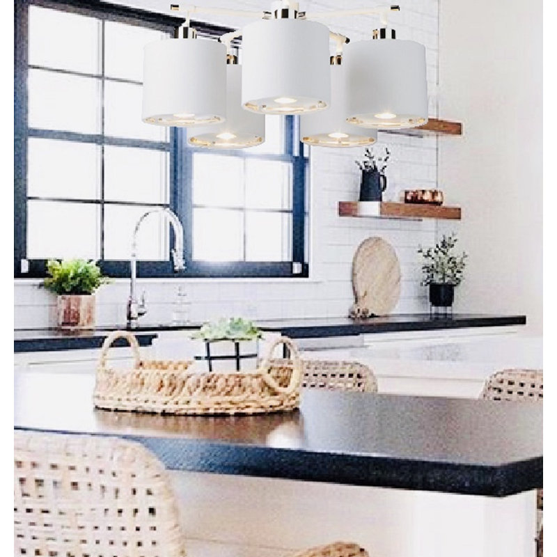 Balance 5 - Light Chandelier, White/Polished Nickel