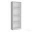 Bibliothèque à 4 tablettes, présentoir de bureau moderne - blanc