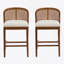 Ensemble de 2 tabourets de comptoir en bois Tatti