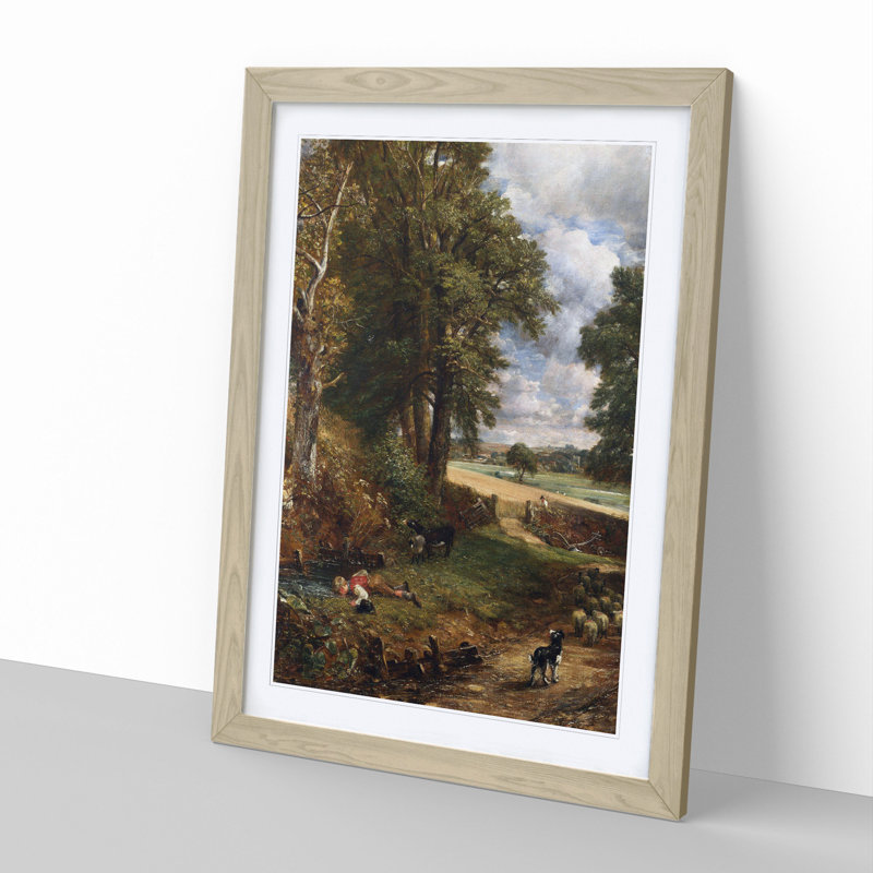 The Cornfield by John Constable - Picture Frame Painting, Oak Framed, 48cm H x 36cm W x 2cm D