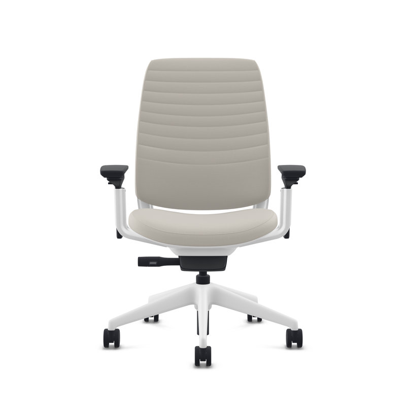 Steelcase Series 2 3D Microknit Airback Task Chair, Olivine/Nickel, Seagull, Hard Floor
