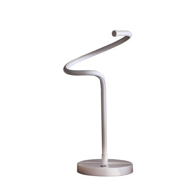 Lampe de table à tube en spirale à DEL S 19 po Curvilinear