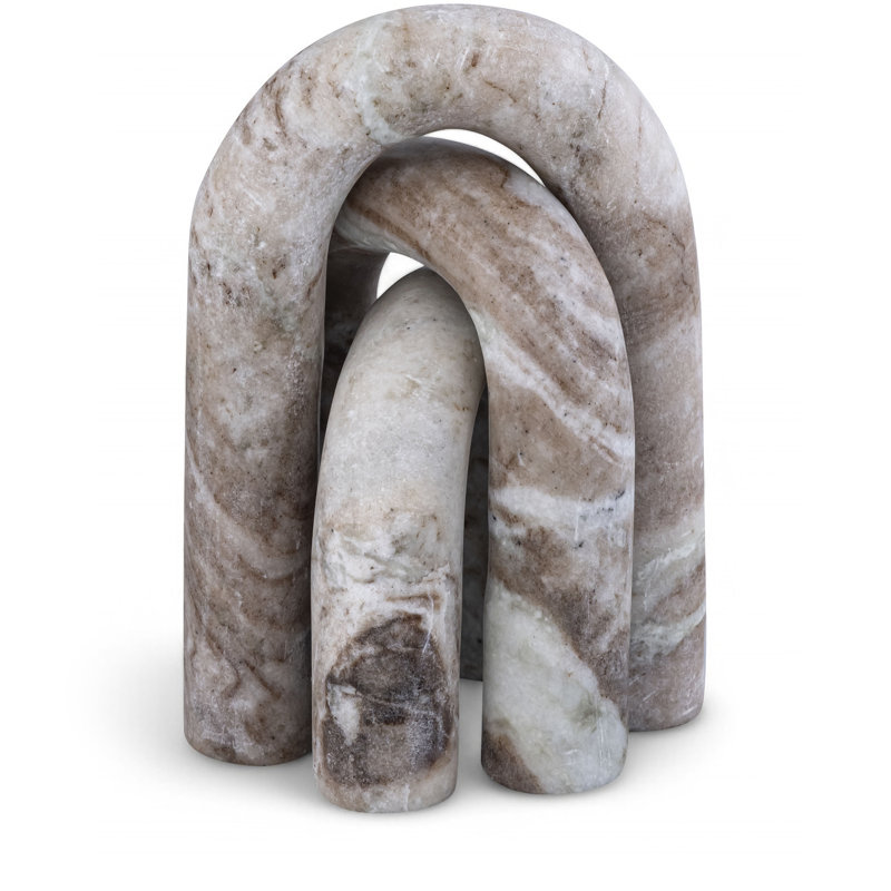 Arco Marble Decorative Object, Brown
