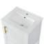 Meuble-lavabo de 20 po avec lavabo, armoire de salle de bain avec porte à fermeture douce, support de rangement et tablette ouverte, blanc (ancien SKU: WF308492AAK)