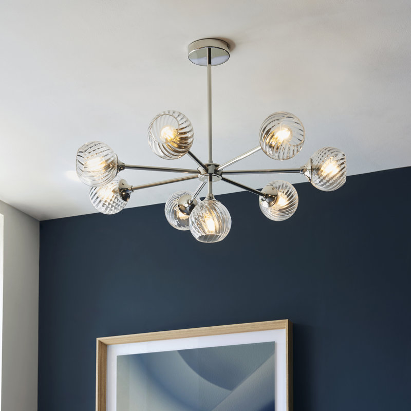 Londino 8 - Light Sputnik Chandelier, Bright Nickel