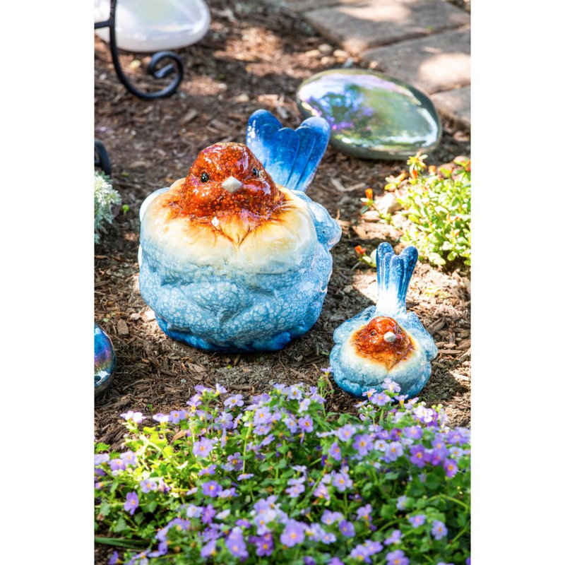 Ensemble de statue 2 pièces pour jardin oiseau Kristofer