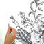 Adhésif décoratif pivoine
