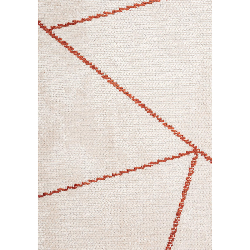 Tapis à motif géométrique triangulaire, Carré 9 pi 10 po