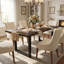 160cm Solid Pine Dining Table for 4-6 People - Industrial Wood Table with 200kg Load Metal Legs