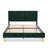 Deeb Luxury Corduroy Upholstered Platform Bed Frame - Modern Wingback Design,No Box Spring Needed, Noise-Free-1911900083-2001620277