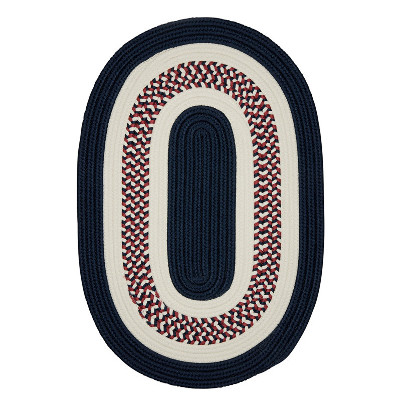 Tapis bleu Bloxom, Ovale 2 pi x 6 pi