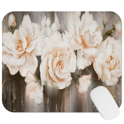Floral Bouquet Luxe Flowers Flower Bouquet Glam Gaming Cute Office Laptop Desk Pad Gift Mat Square Rectangle Non-Slip Mousepad